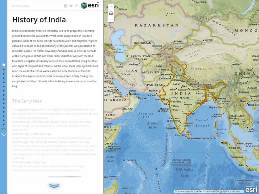 Mahika wanted to highlight India's history using an Esri Story Map Journal. Mahika wanted to highlight India's history using an Esri Story Map Journal.