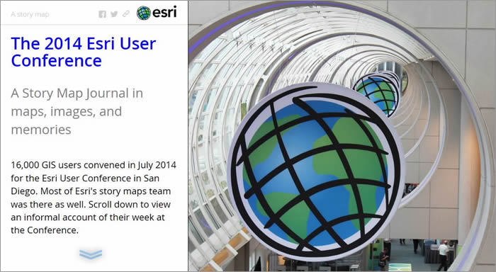 You can include lengthy text and full-screen images in a Journal app such as The 2014 Esri Conference.
