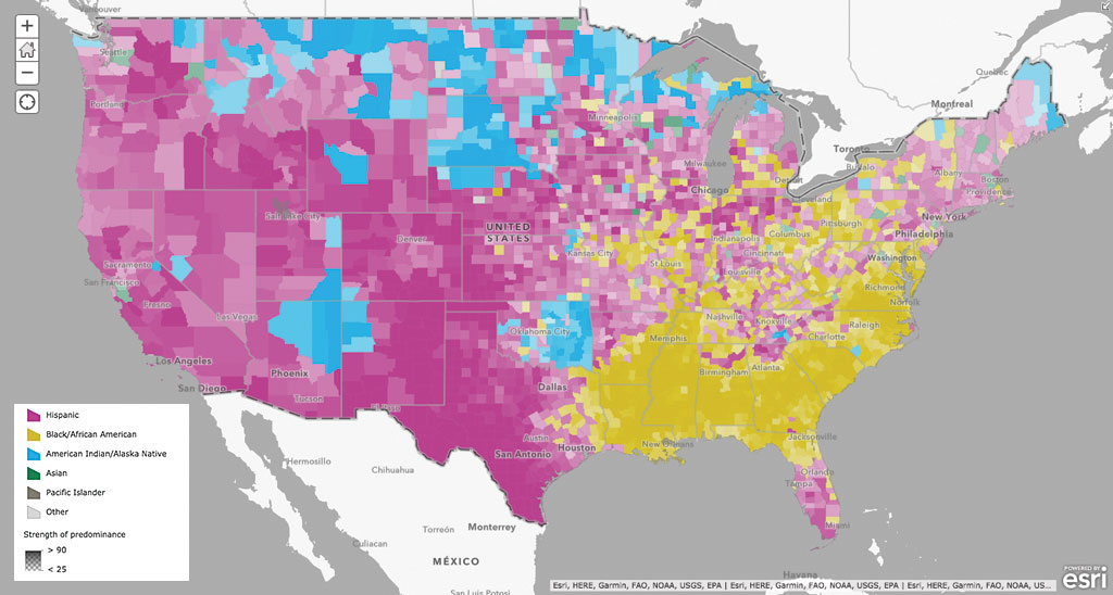 census race population maps data web arcuser predominant own 2010 non esri