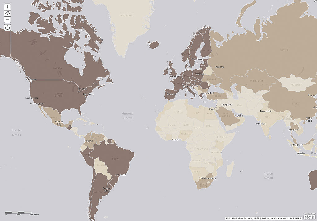 World Geocoding Service supports address-level geocoding in 135 countries