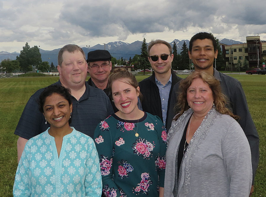 George Plumley, Ron Brown, Paul Strickler, Lorence Williams, Jade Bickmore, Grace Beaujean, and Manjula Boyina