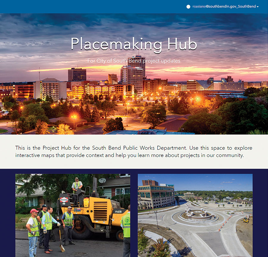 South Bend residents will be able to use ArcGIS Hub to visualize proposed ideas and provide live feedback. South Bend residents will be able to use ArcGIS Hub to visualize proposed ideas and provide live feedback.