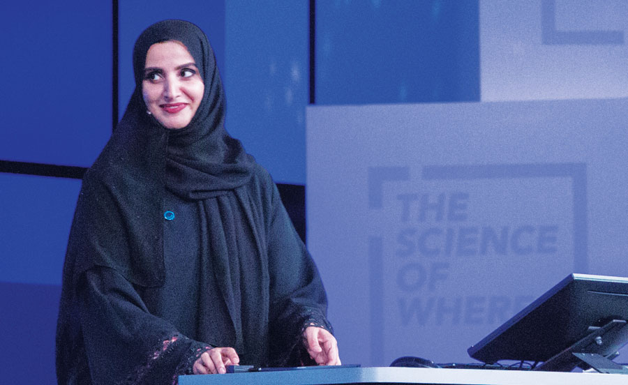 HE Dr. Aisha Bint Butti Bin Bishr, director general of the Smart Dubai Office, showed the audience how GIS is making Dubai the happiest city on earth.