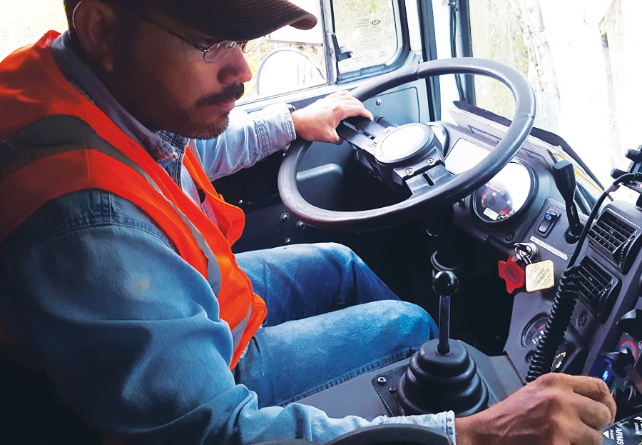 When commercial front-load drivers report for work each morning, they turn on their iPads and access Workforce to get their pickup assignments for the day. When commercial front-load drivers report for work each morning, they turn on their iPads and access Workforce to get their pickup assignments for the day.