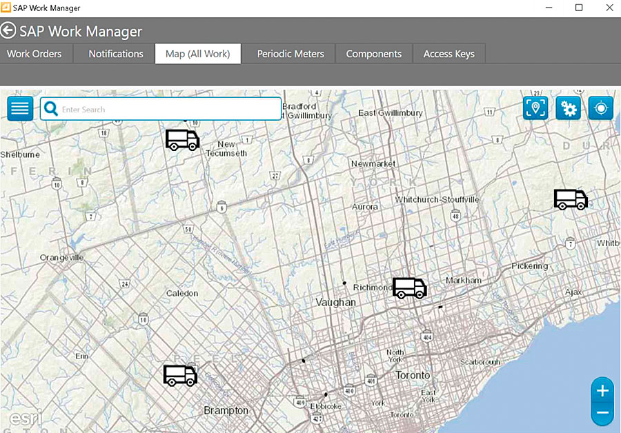 With Critigen’s Lemur, schedulers can see crew locations in the SAP Work Manager map view and share them with dispatch so dispatch can notify the nearest crew member of an outage or emergency. With Critigen’s Lemur, schedulers can see crew locations in the SAP Work Manager map view and share them with dispatch so dispatch can notify the nearest crew member of an outage or emergency.