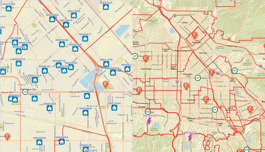 Each troubleshooter is responsible for about 90 polling places over a large area. Taking traffic and the troubleshooter’s location into consideration, sometimes it’s better to send a troubleshooter from a neighboring jurisdiction to deal with a problem.