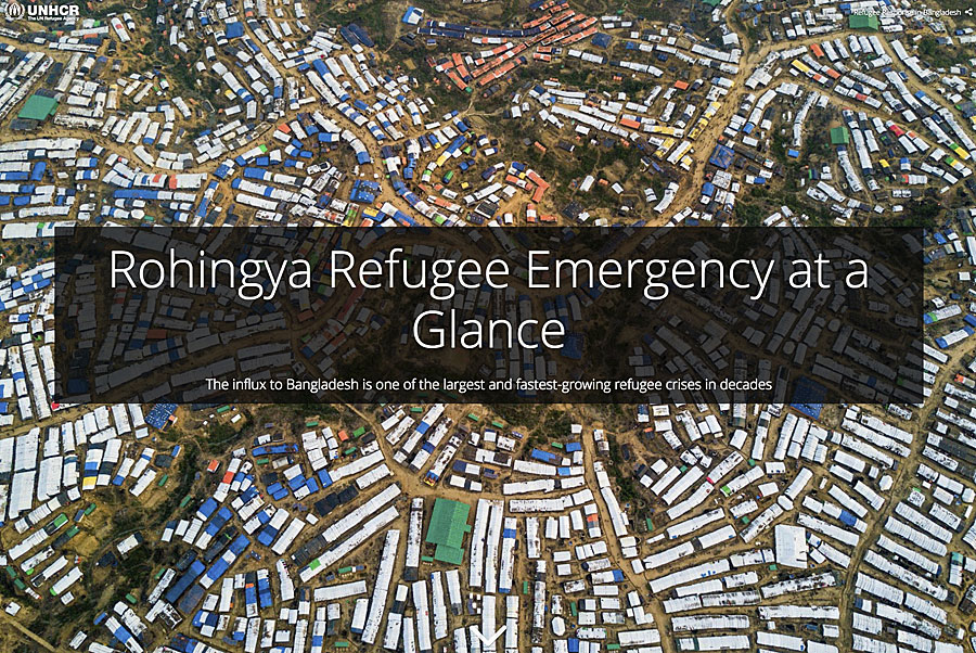 This story map illustrates the risks faced by a refugee camp in Bangladesh because of the monsoon season.