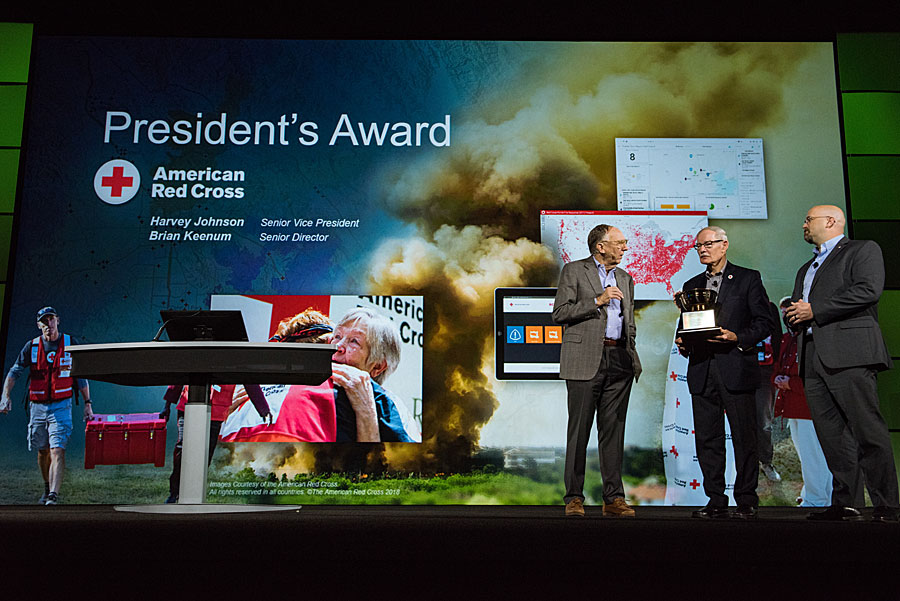 The American Red Cross was recognized for its use of GIS during response recovery operations.