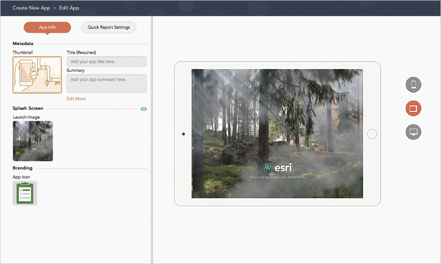 AppStudio for ArcGIS lets users convert web maps into beautiful, consumer-friendly mobile apps that run on iOS, Mac OS X, Android, Windows, and Linux systems. AppStudio for ArcGIS lets users convert web maps into beautiful, consumer-friendly mobile apps that run on iOS, Mac OS X, Android, Windows, and Linux systems.