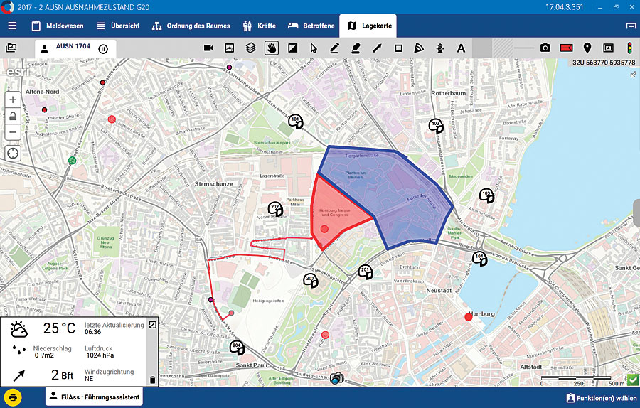 In the lead-up to the G20 conference, the Hamburg police have optimized digital connectivity between police headquarters and on-site personnel so that everyone gets the same view of the event.