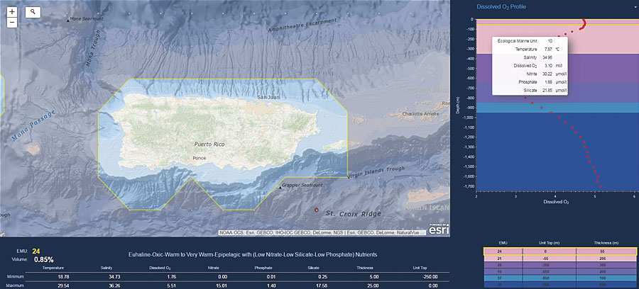 The EMUs can be easily viewed in the Ecological Marine Unit Explorer.