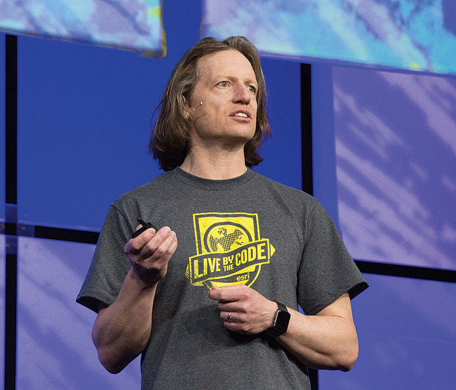 Esri's chief technology officer of developer technologies, Euan Cameron, informed native app developers about ArcGIS improvements that will directly benefit them. Esri's chief technology officer of developer technologies, Euan Cameron, informed native app developers about ArcGIS improvements that will directly benefit them.