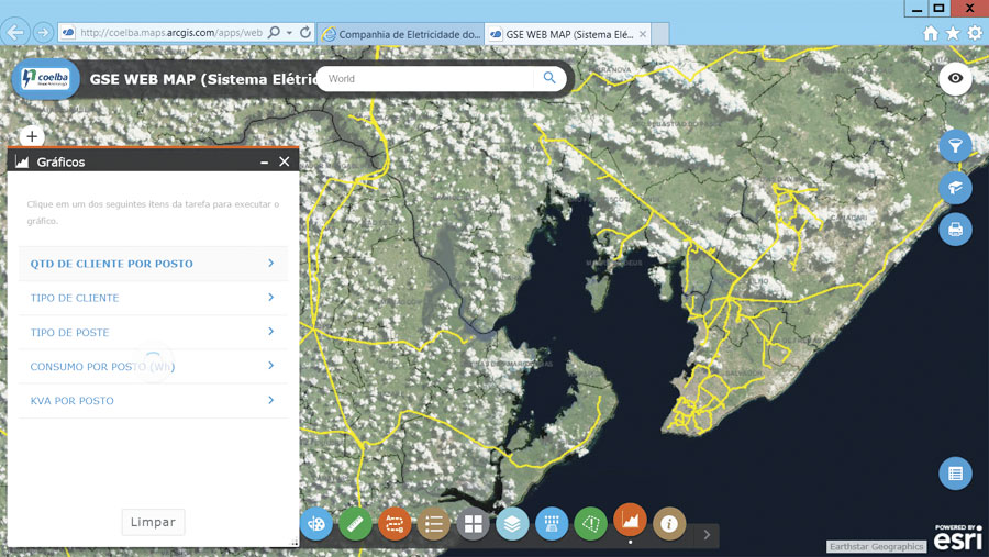 GSE Web helps members of the sales team find customers on a map and sort them visually according to various attributes, such as type of location or type of customer.