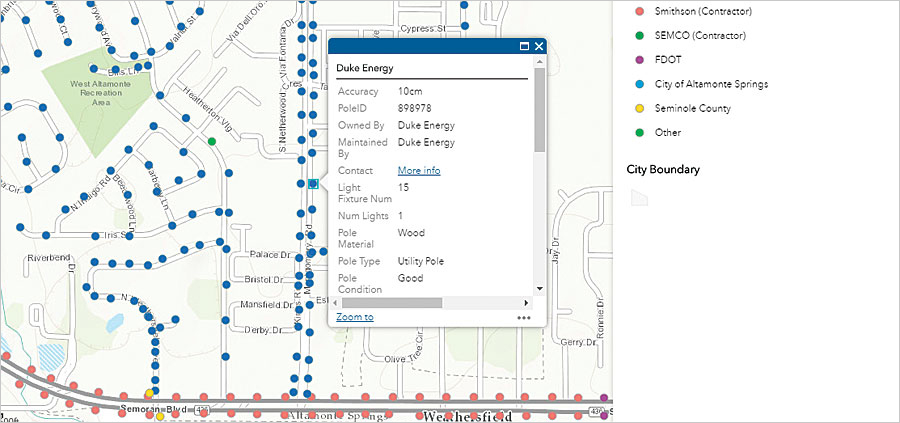 With apps like Streetlight Inventory, city staff can access valuable information about Altamonte Springs.