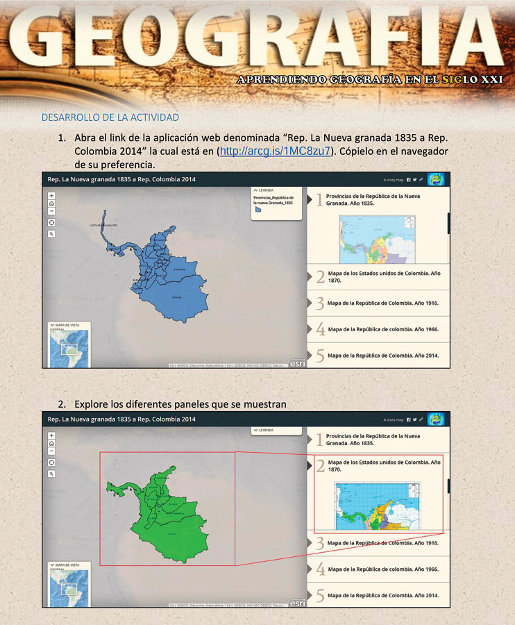 Course materials include a syllabus, thematic maps, videos, guides, lectures, examinations, and workshops.