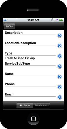 People can type in the description, location, and type of problem, along with their name, telephone number and e-mail.
