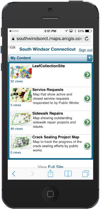 The Town of South Windsor is embracing mobile GIS.