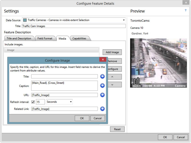 Media such as images recorded by traffic webcams can now refresh on your schedule. Media such as images recorded by traffic webcams can now refresh on your schedule.