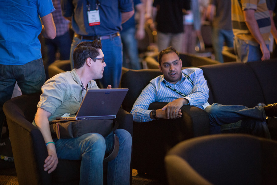 Developers took time to meet and bounce ideas off each other. Developers took time to meet and bounce ideas off each other.