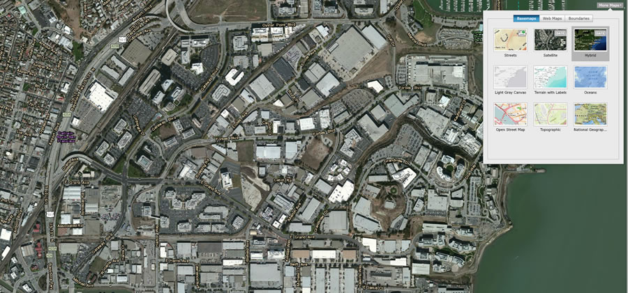 ArcGIS Content includes a large selection of basemaps upon which you can overlay your data. ArcGIS Content includes a large selection of basemaps upon which you can overlay your data.