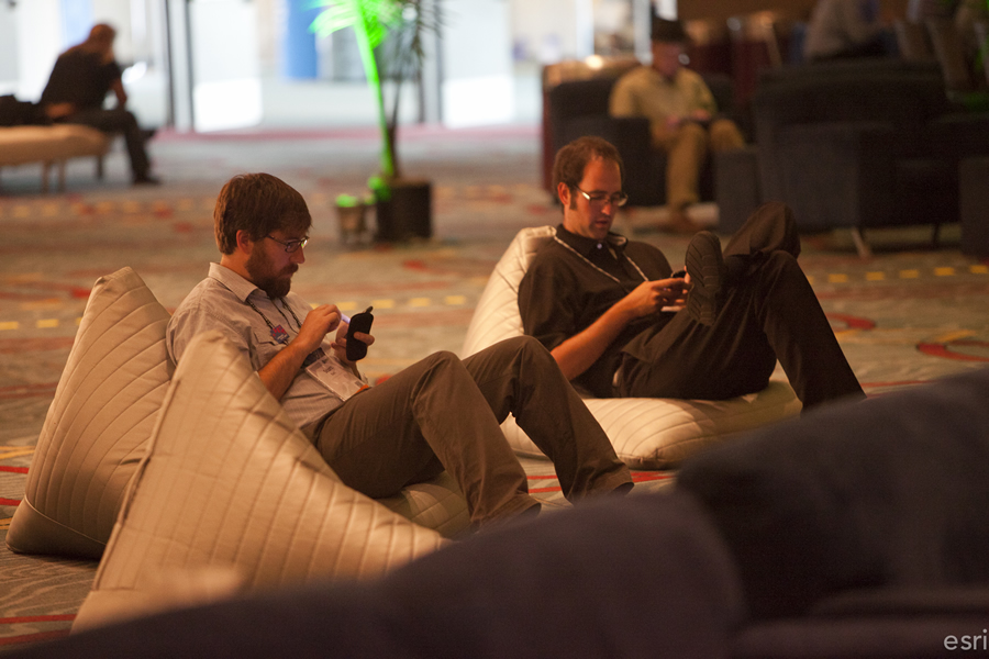 Take a break from the hustle and bustle of the Esri User Conference inside the GeoLounge.