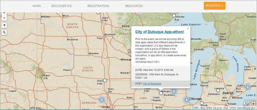 The City of Dubuque, Iowa, will host a GIS app hackathon.
