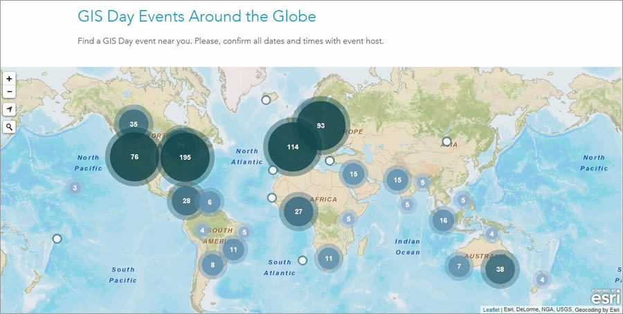 Register your event on this map at GISday.com.