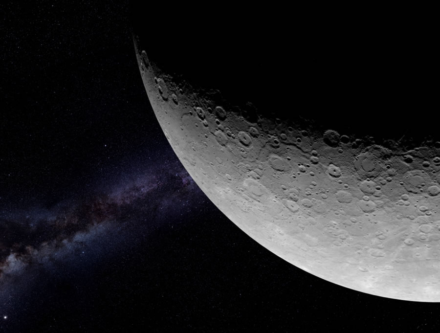 Taken by MESSENGER's Mercury Dual Imaging System, this image shows Mercury's cratered surface half-bathed in light, increasing the contrast and detail in its craters and tectonic landforms. (Image Credit: NASA/Johns Hopkins University Applied Physics Laboratory/Carnegie Institution of Washington) Taken by MESSENGER's Mercury Dual Imaging System, this image shows Mercury's cratered surface half-bathed in light, increasing the contrast and detail in its craters and tectonic landforms. (Image Credit: NASA/Johns Hopkins University Applied Physics Laboratory/Carnegie Institution of Washington)