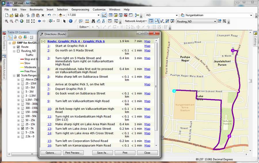 Using data from StreetMap Premium for ArcGIS, your organization can plan a route in Chennai, India. Using data from StreetMap Premium for ArcGIS, your organization can plan a route in Chennai, India.