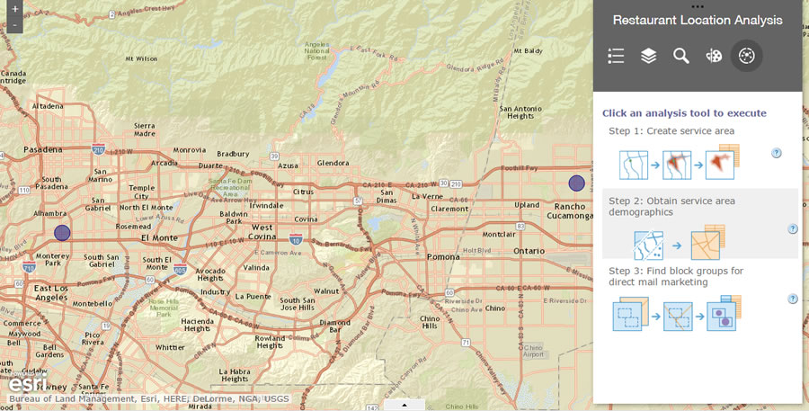 One lesson in the workbook details how to analyze where to locate a restaurant.