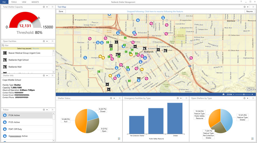 Workbook readers will learn how to monitor live data using Operations Dashboard for ArcGIS.