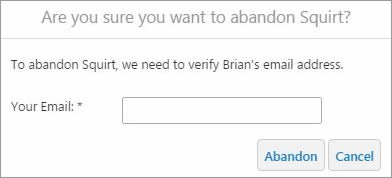 A user can abandon a hydrant such as Squirt by filling out this form.