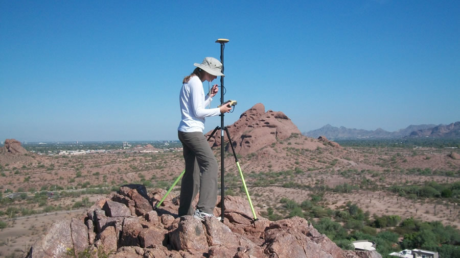 Nixon mapped the plant collection right to the top of the 150-foot butte, where saguaros have been planted in the past and grow naturally on the rocky surface.