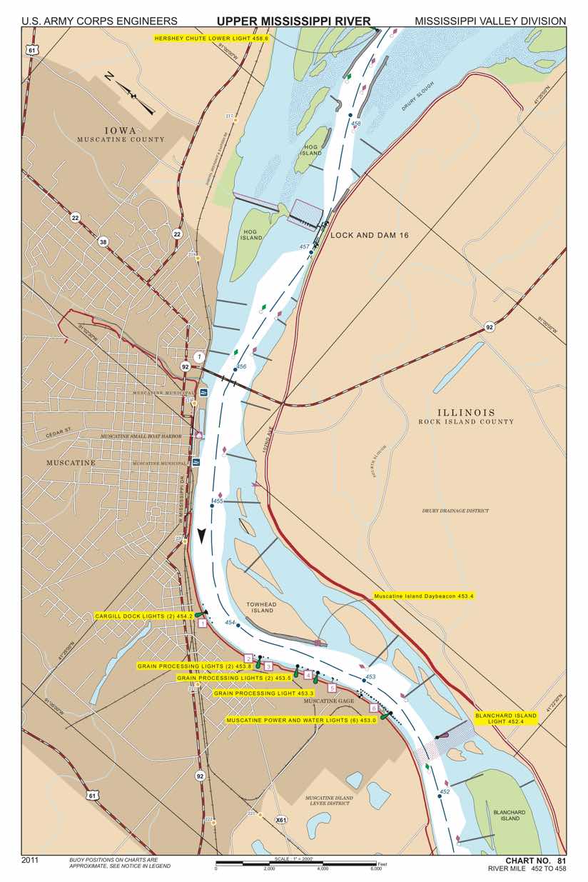 Lower Mississippi River Navigation Charts