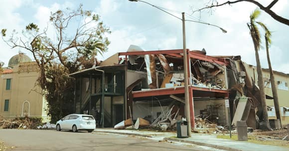 Hurricane Maria damage in Puerto Rico