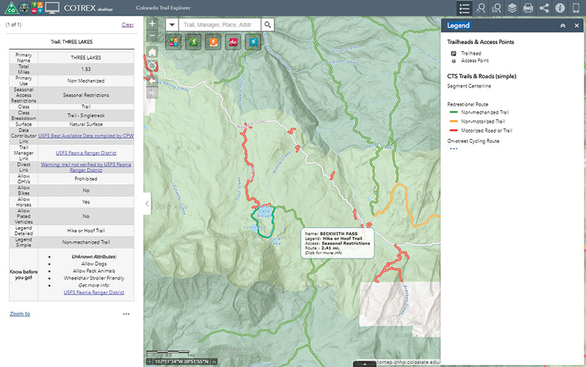 Trail details Trail details