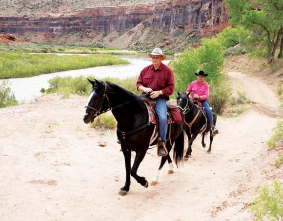 Some trails allow horses