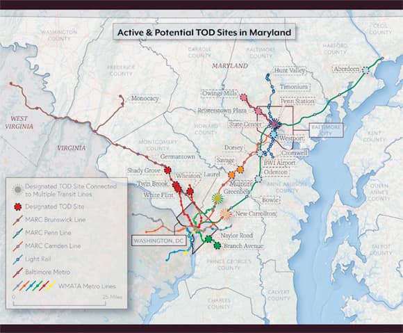 Transit-oriented development sites