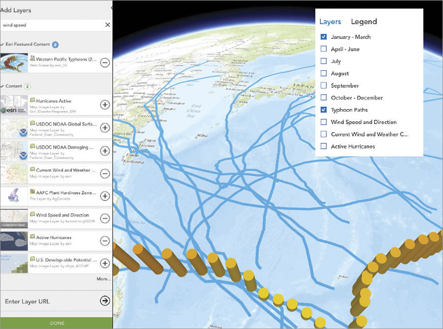 Share 3D scenes just like web maps: Embed scenes in a website, send them via email, or post them on social media.