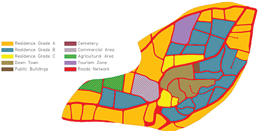 GeoMOLG now allows Palestine's Ministry of Local Government to centrally manage all urban master plans—such as this one for the community of Marda in the West Bank—throughout the West Bank and the Gaza Strip.