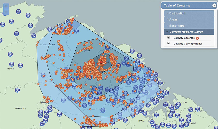 The reception area for every smart meter transmitter is periodically analyzed to make improvements in coverage.