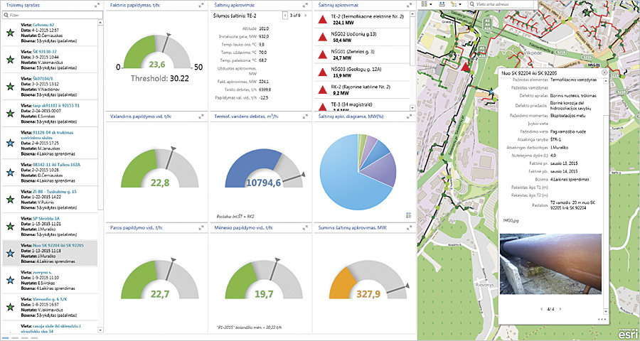 With Collector for ArcGIS, crews at Vilnius Energy report information from the field into the company's dashboard faster and more accurately.