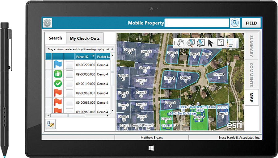 The PRS Mobile Property Card allows appraisers to digitally review and create property data rather than carry physical cards to their on-site inspections.