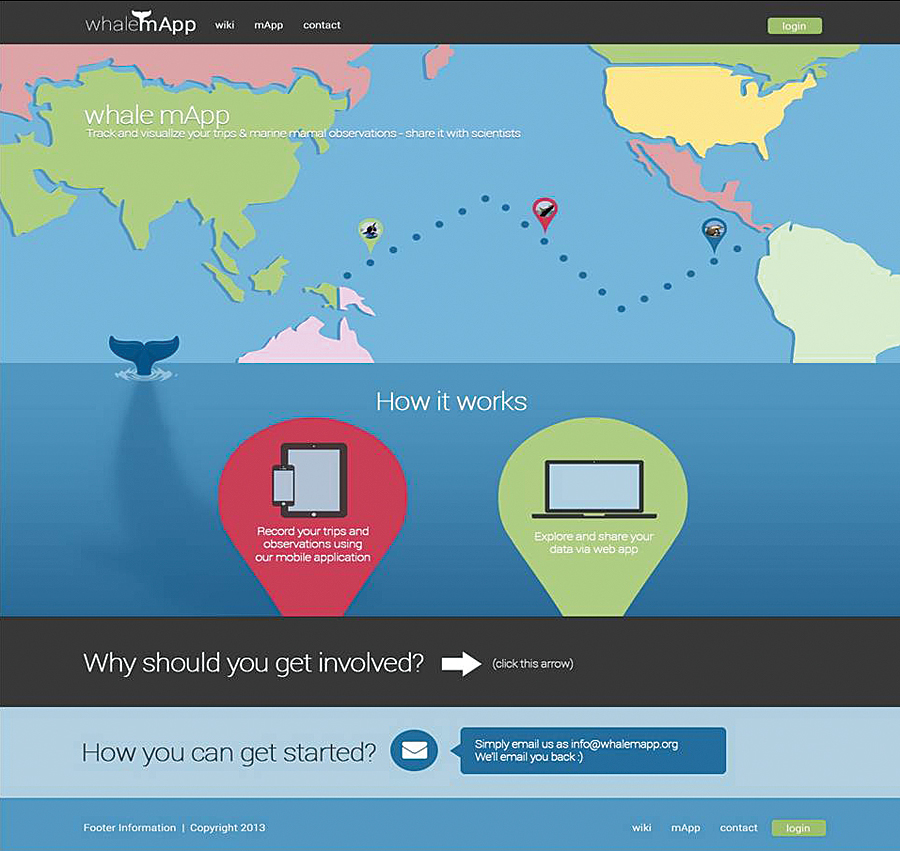Whale mAPP allows anyone to record sightings of marine mammals to aid in research, education, and conservation.
