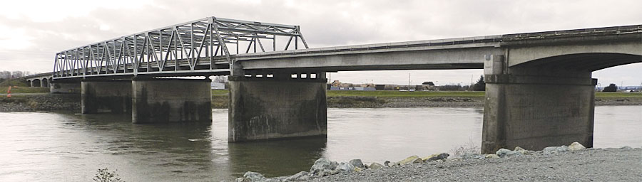 The Washington State Department of Transportation repaired the bridge, giving it 18-foot vertical clearance in all lanes. The Washington State Department of Transportation repaired the bridge, giving it 18-foot vertical clearance in all lanes.