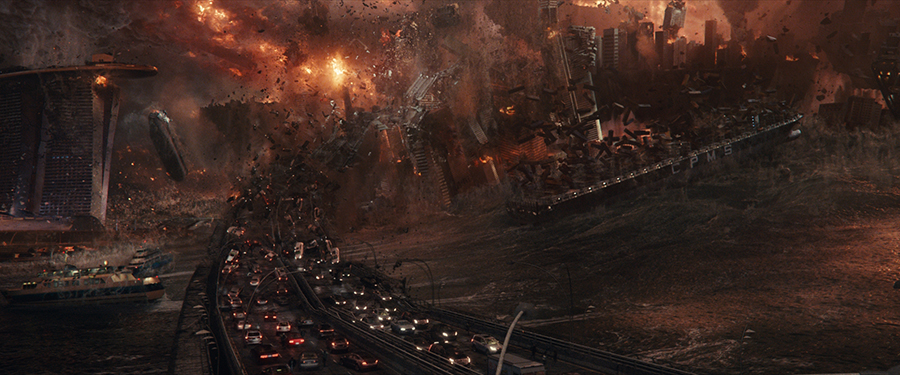 In Independence Day: Resurgence, aliens destroy a 3D replica of Singapore built using Esri CityEngine. (Copyright 2016 20th Century Fox.) In Independence Day: Resurgence, aliens destroy a 3D replica of Singapore built using Esri CityEngine. (Copyright 2016 20th Century Fox.)