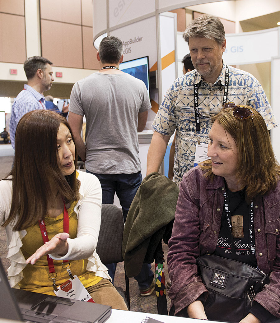 Attendees of the 2016 Esri Developer Summit learned how to work with smart mapping and real-time GIS, build apps using APIs and SDKs, and use drone imagery with ArcGIS. Attendees of the 2016 Esri Developer Summit learned how to work with smart mapping and real-time GIS, build apps using APIs and SDKs, and use drone imagery with ArcGIS.