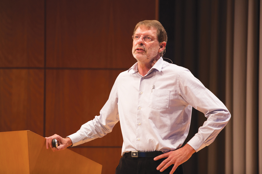 Keynote speaker Noel Cressie, distinguished professor at the University of Wollongong in Australia. Keynote speaker Noel Cressie, distinguished professor at the University of Wollongong in Australia.
