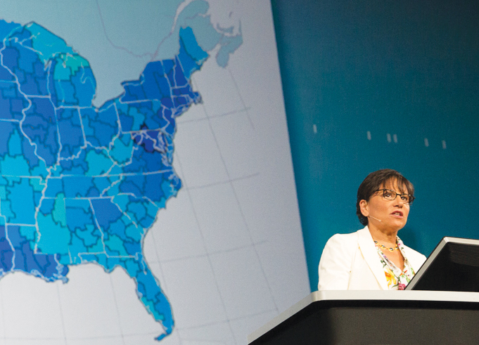 US Secretary of Commerce Penny Pritzker spoke at the 2014 Esri User Conference, where she announced her plan to convene a council of technology leaders to advise the department on open data.