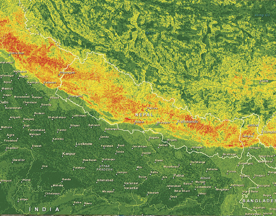 Immediately following the April 2015 earthquake in Nepal, NGA opened a public website to share unclassified geospatial data, products, and services.